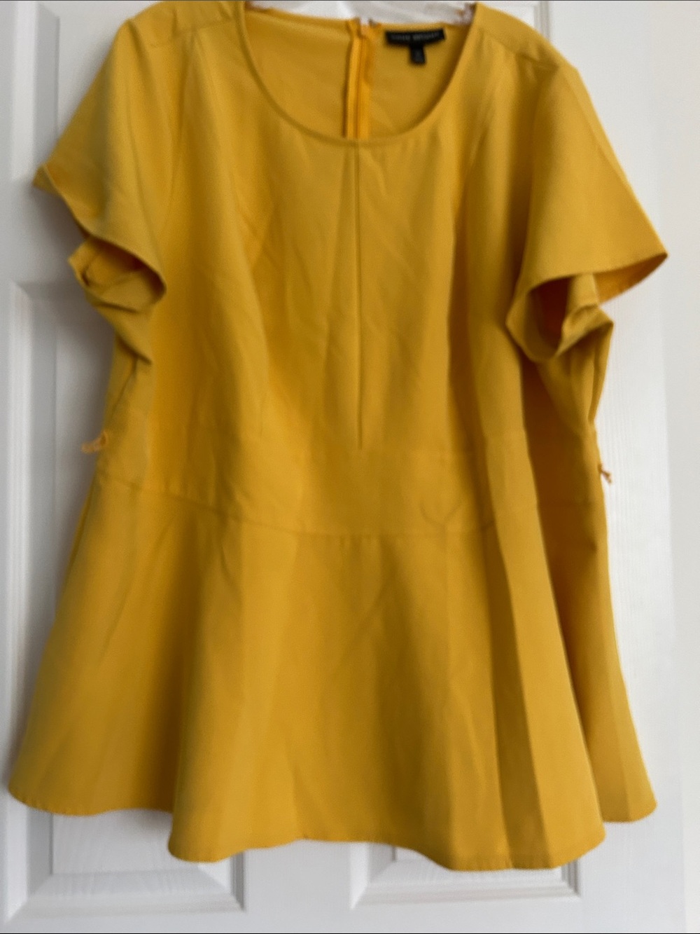 Lane Bryant Mustard Yellow Peplum Tunic Top